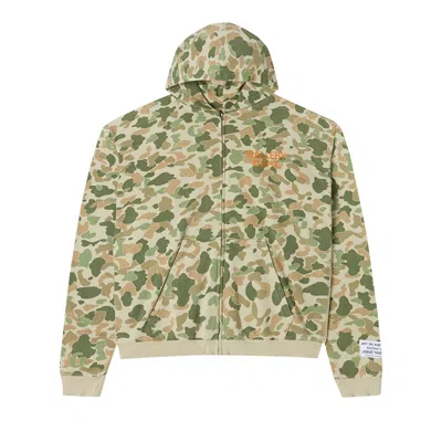 Pre-owned Gallery Dept. 90's Full Zip 'frog Camo Plains' | Green | Men's Size Xxl