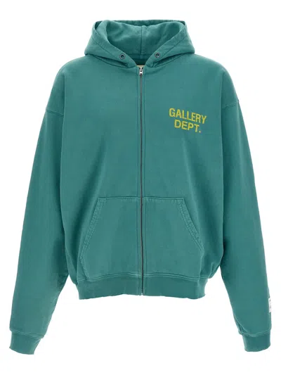 Gallery Dept. Teal Logo Hoodie In Green