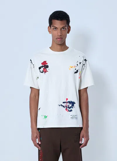 Gallery Dept. Abstract Print Cotton T-shirt In White