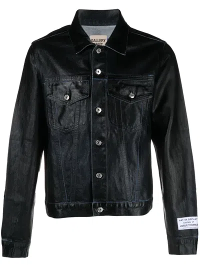 Gallery Dept. Andy Logo-embroidered Denim Jacket In Black