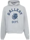 Gallery Dept. Hooded Grey Sweatshirt With Bold Graphic Print In Grey