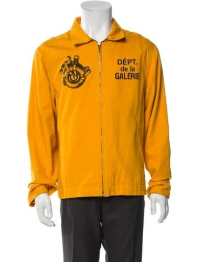 Pre-owned Gallery Dept. Art That Kills Graphic Print Jacket In Yellow