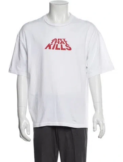 Pre-owned Gallery Dept. Art That Kills Graphic Print T-shirt In White