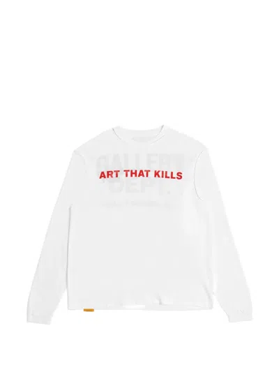 Gallery Dept. Art That Kills Long-sleeves T-shirt In White