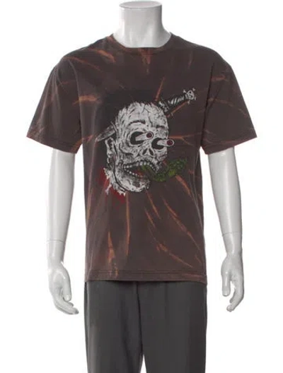 Pre-owned Gallery Dept. Art That Kills Printed T-shirt In Brown