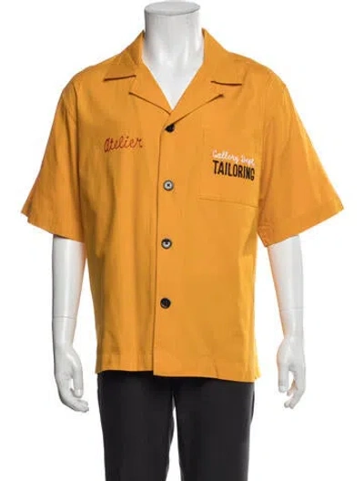 Pre-owned Gallery Dept. Atelier Parker Graphic Print Shirt In Yellow