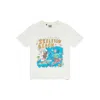 Gallery Dept. Skeleton Beach Surf Glittered Printed Cotton-jersey T-shirt In White
