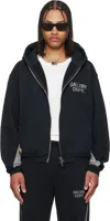 Gallery Dept. Versized Full-zip Sweatshirt In Black