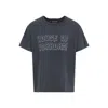 Gallery Dept. Black Crewneck Printed T-shirt In Black