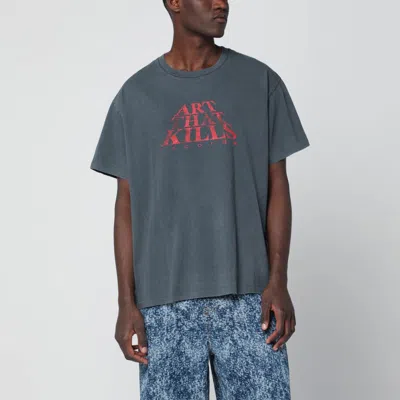 GALLERY DEPT. BLACK THE FORCE LOGO VINTAGE-EFFECT T-SHIRT