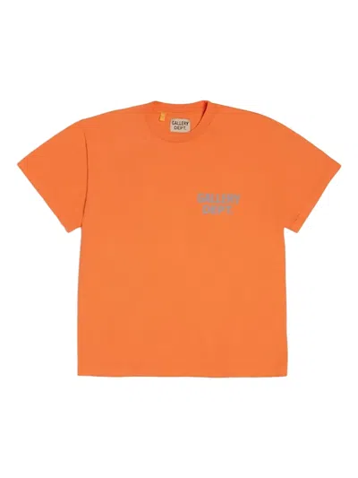 Gallery Dept. T-shirt Mit Verschwommenem Logo-print In Orange