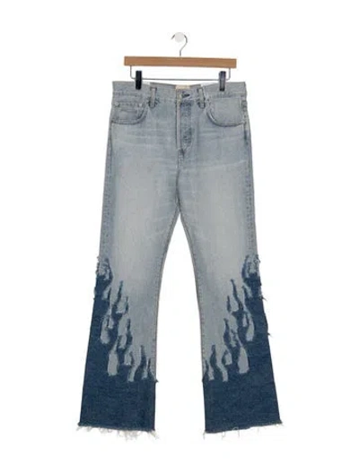 Pre-owned Gallery Dept. Blvd La Flare Straight-leg Jeans W/ Tags In Blue
