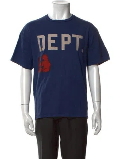 Pre-owned Gallery Dept. Boxing Logo Graphic Print T-shirt In Blue