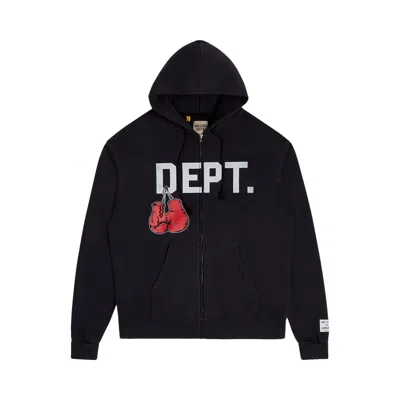 Pre-owned Gallery Dept. Boxing Merch Zip Hoodie 'vintage Black' | Men's Size L
