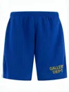Gallery Dept. Breathable Blue Mesh Shorts With Contrasting Stripes In Blue