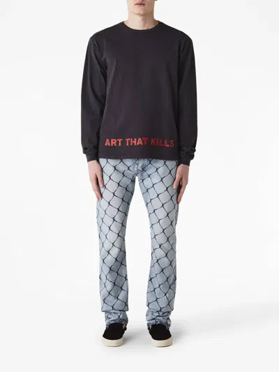 Gallery Dept. Cage Straight Leg Jeans In Indigo In Multi
