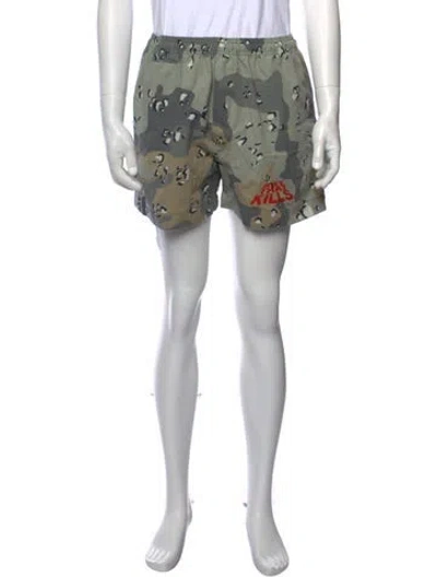 Pre-owned Gallery Dept. Camo Art That Kills Shorts In Black