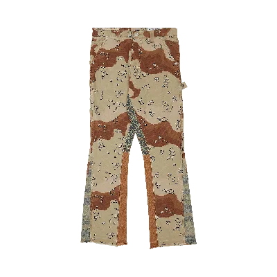 Pre-owned Gallery Dept. Camo La Flare Pants 'chocolate Chip' In Multi-color