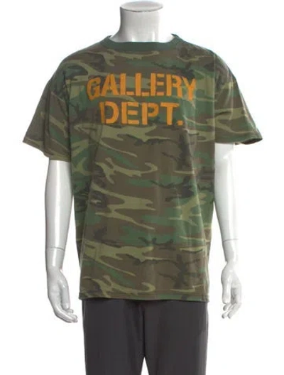 Pre-owned Gallery Dept. Camo Logo Graphic Print T-shirt In Green