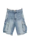 Gallery Dept. Cargo Raw-cut Shorts In Blue