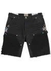 Gallery Dept. Carpenter Cut Off Canvas Shorts In Black