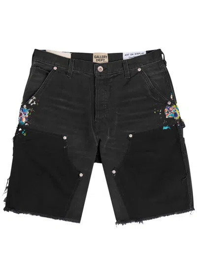 Gallery Dept. Carpenter Cut Off Canvas Shorts In Black