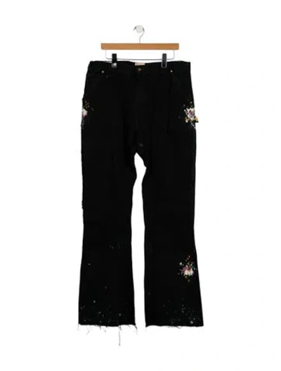 Pre-owned Gallery Dept. Carpenter Flare Straight-leg Jeans In Black