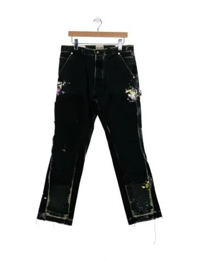 Pre-owned Gallery Dept. Carpenter Flare Straight-leg Jeans In Black