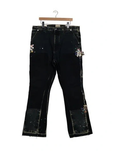 Pre-owned Gallery Dept. Carpenter Flare Straight-leg Jeans In Black