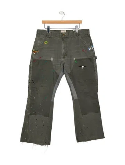 Pre-owned Gallery Dept. Carpenter Flare Straight-leg Jeans In Green
