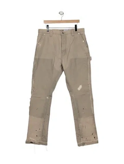 Pre-owned Gallery Dept. Carpenter Flare Straight-leg Jeans In Neutrals