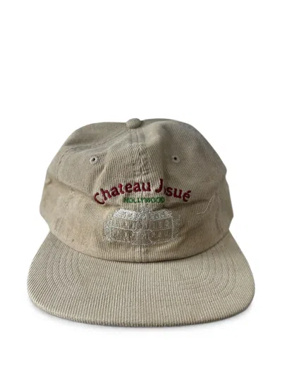 Gallery Dept. Chateau Josué Embroidered Corduroy Cap In Neutral