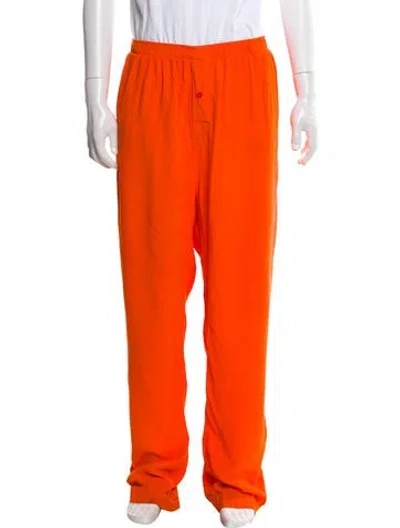 Pre-owned Gallery Dept. Chateau Josue Pajama Lounge Bottoms In Orange