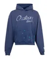 Gallery Dept. Chateau Ranch Distressed Paint-splattered Logo-print Supima Cotton-jersey Hoodie