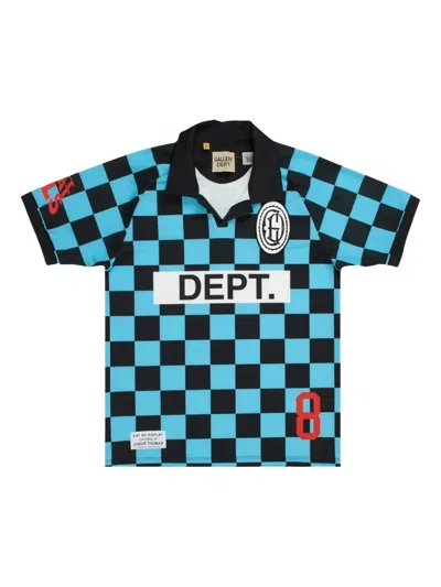Gallery Dept. Checked Soccer Jersey In Blue