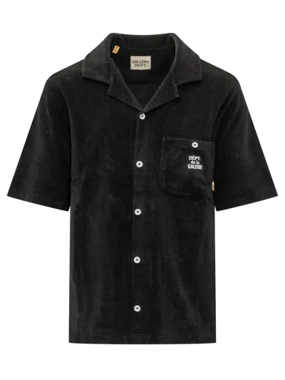 Gallery Dept. Classic Shirt With Neck Applique And Pocket In Black