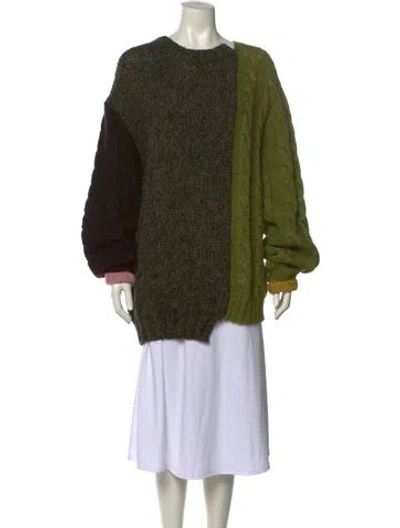 Pre-owned Gallery Dept. Colorblocked Crew Neck Pullover W/ Tags In Green