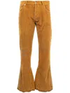 Gallery Dept. Corduroy Flared Trousers In Orange