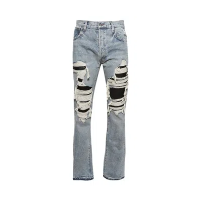 Pre-owned Gallery Dept. Cornell La Flare Pants 'washed Indigo' In Blue