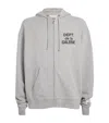 Gallery Dept. Logo-print Cotton-blend Jersey Zip-up Hoodie In Grey