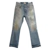 Gallery Dept. Distressed Frayed Jeans In Blue