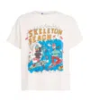 Gallery Dept. Skeleton Beach Surf Glittered Printed Cotton-jersey T-shirt In White