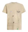 Gallery Dept. Paint-splattered Logo Cotton T-shirt In Beige
