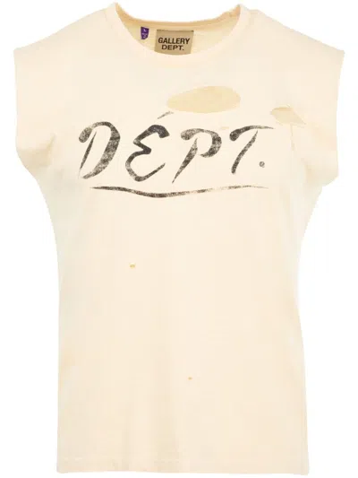 Gallery Dept. Crew-neck Sleeveless T-shirt In Neutrals