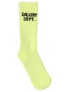 Gallery Dept. Gallery Dept Mens Flo Yellow Clean Logo-embroidered Cotton Crew Socks