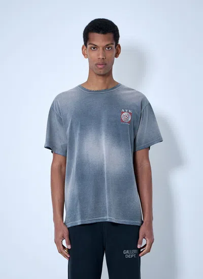 Gallery Dept. Crew-neck Distressed T-shirt In Blue