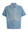 Gallery Dept. Denim Distressed Bartz Shirt In Blue