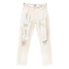 Gallery Dept. Mens Archival White Overtime Distressed Denim Jeans In White