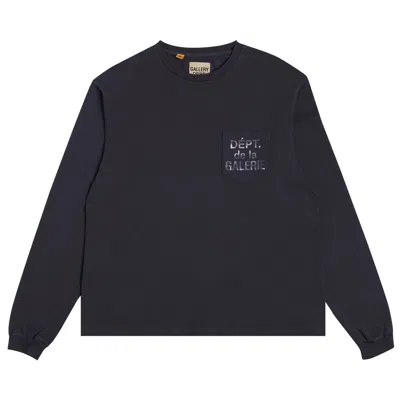 Pre-owned Gallery Dept. Dept. De La Galerie Long-sleeve Pocket T-shirt 'black' | Women's Size Xs