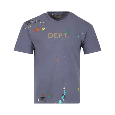 Pre-owned Gallery Dept. Dept. Logo Handpainted Tee 'navy' | Blue | Men's Size Xxl